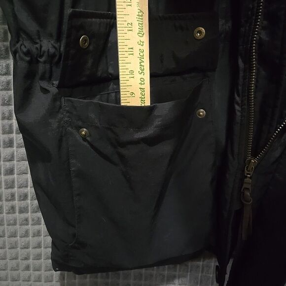 VTG EddieBauer Insulated Jacket Coat XL Oversized Leather Collar Bomber Grandpa - Picture 14 of 16